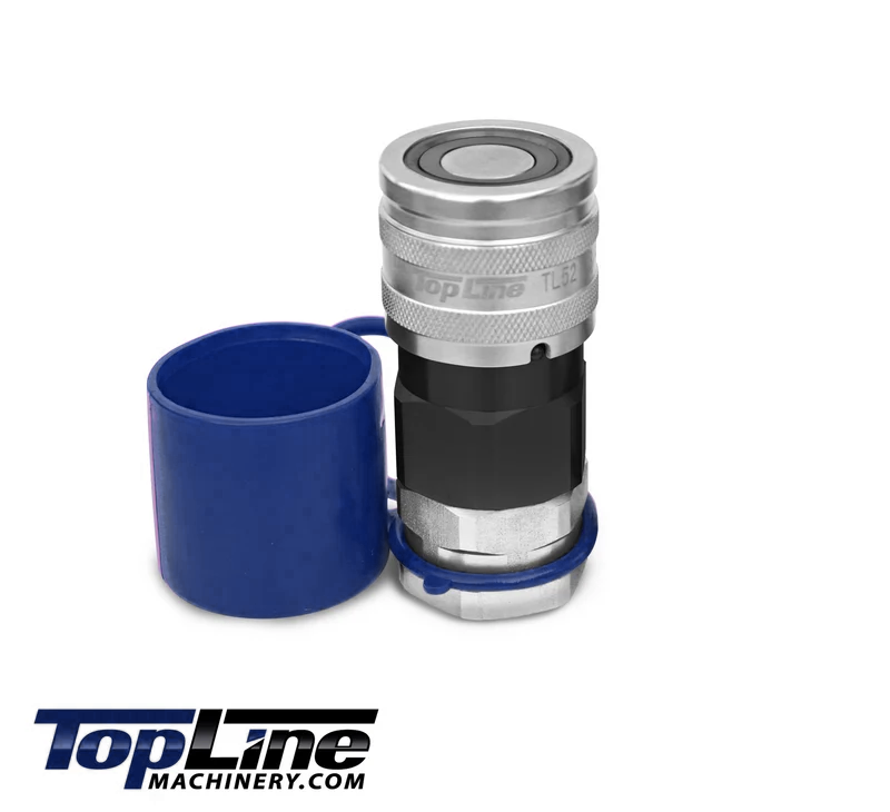 TL52-F 3/4" NPT Thread Female Flat Face High Flow Quick Connect Hydraulic Coupler 3/4" body size for Bobcat Skid Steer Loaders