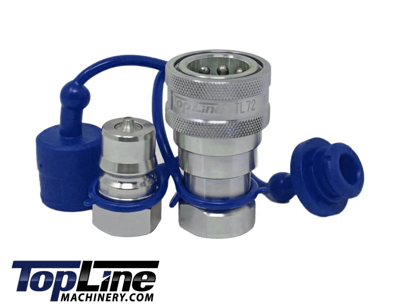 TL72 1/2" NPT Thread ISO 7241-B Hydraulic Quick Coupler Set 1/2" body Poppet Valve