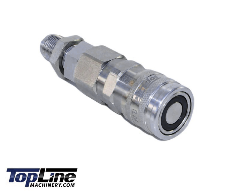 GEHL 131953 Replacement Female Flat Face Quick Connect Hydraulic Coupler Bulkhead Skid Steer Loaders TL24-F