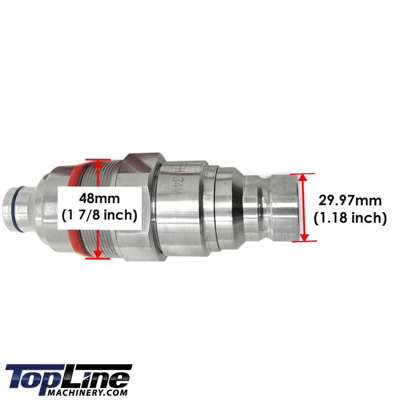 Aftermarket Replacement 4FH12 3/4" High Flow Cartridge Male Coupler Flat Face TL65