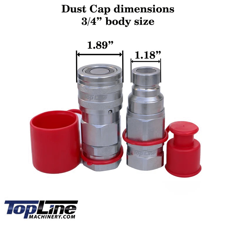 Dust cap set for 3/4" body Flat Face Hydraulic quick coupler Bobcat skid steer