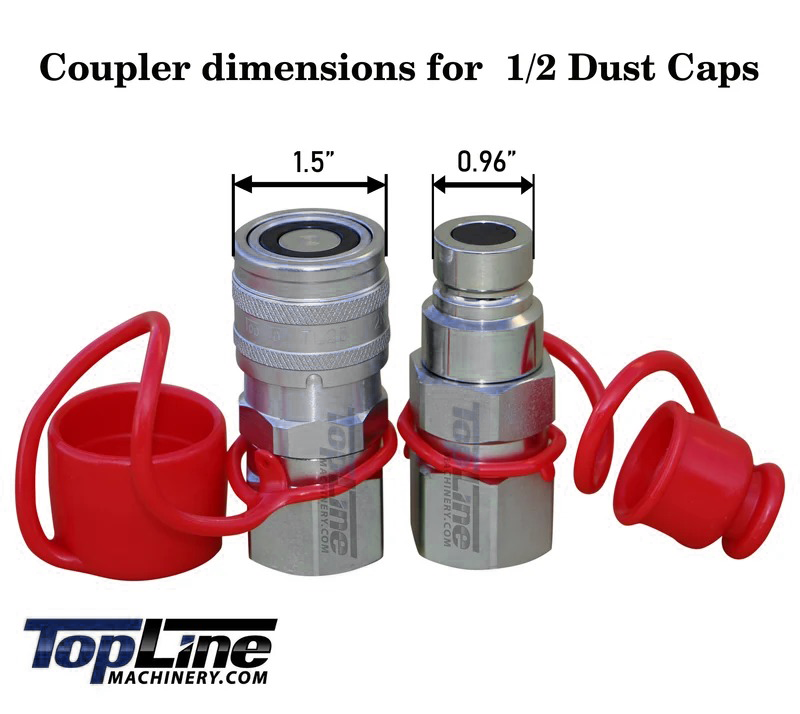 Dust cap set for 1/2" body Flat Face Hydraulic quick coupler (Multi color)