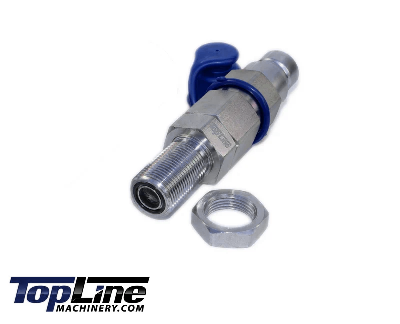 John Deere AT312876 Interchange Hydraulic Male Flat Face Quick Coupler with caps