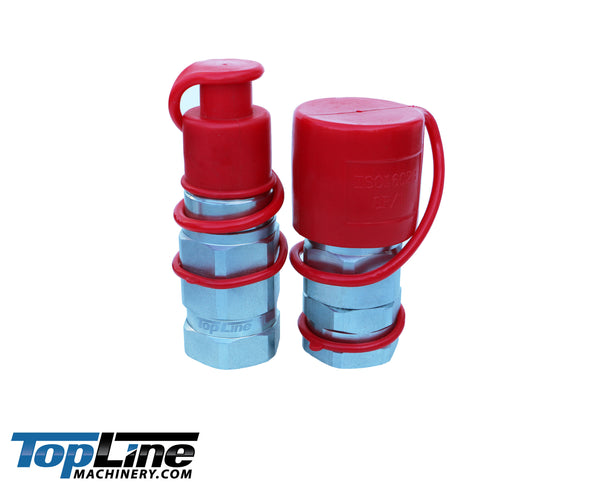 TL41 3/8" NPT Thread Flat Face Quick Connect Hydraulic Couplers 3/8" body size for Bobcat Skid Steer Loaders