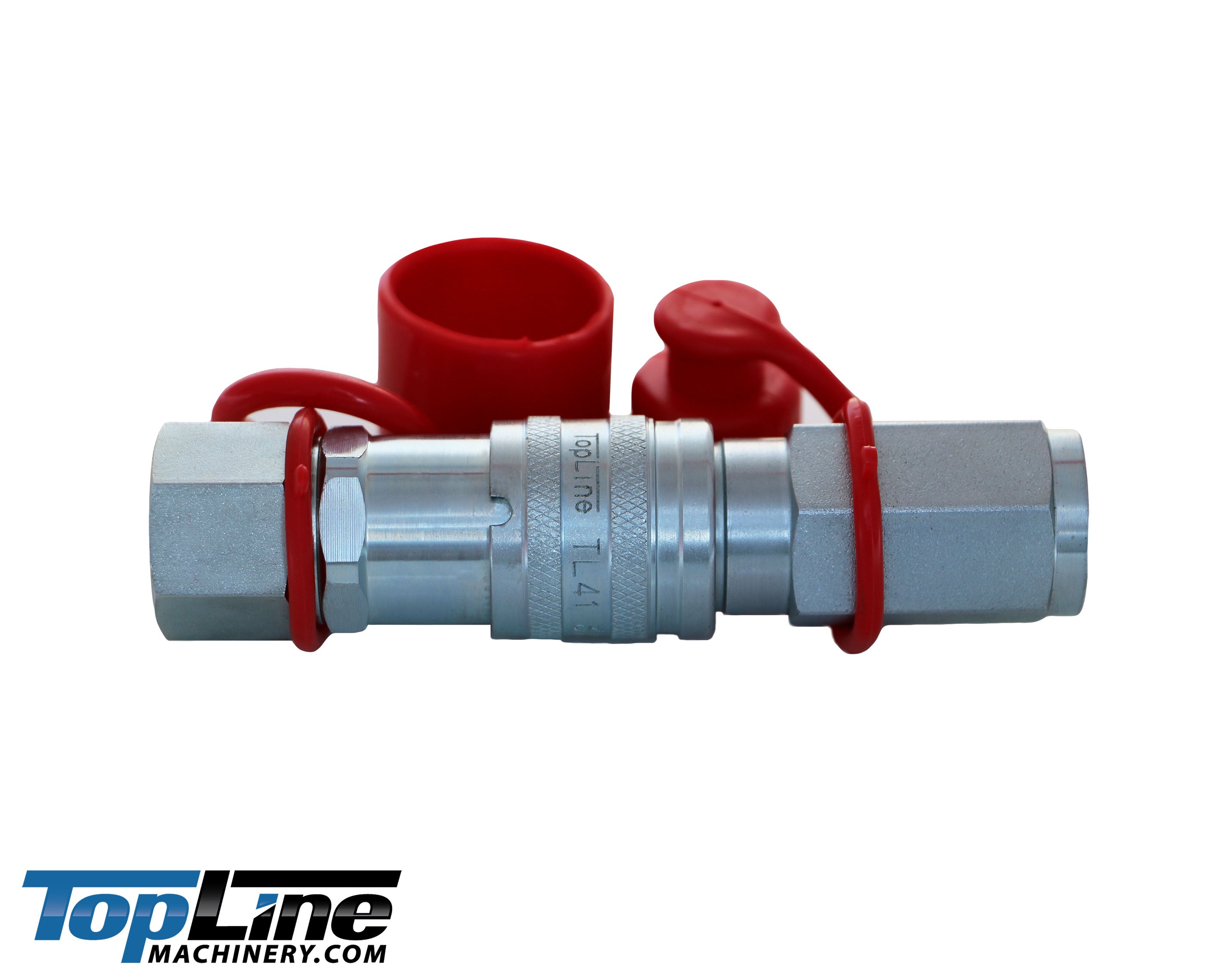 TL41 3/8" NPT Thread Flat Face Quick Connect Hydraulic Couplers 3/8" body size for Bobcat Skid Steer Loaders