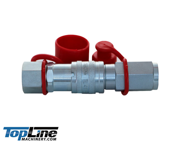 TL41 3/8" NPT Thread Flat Face Quick Connect Hydraulic Couplers 3/8" body size for Bobcat Skid Steer Loaders