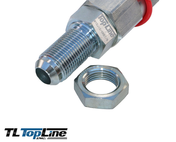 TL24 #10 JIC Thread Flat Face Quick Connect Hydraulic Coupler Bulkhead 1/2" body size for Bobcat Skid Steer Loaders