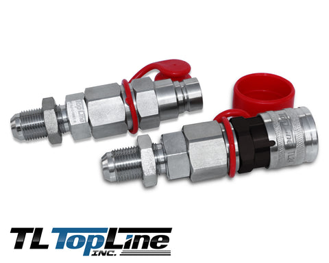 TL24 #10 JIC Thread Flat Face Quick Connect Hydraulic Coupler Bulkhead 1/2" body size for Bobcat Skid Steer Loaders