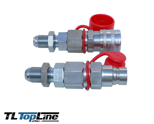 TL24 #10 JIC Thread Flat Face Quick Connect Hydraulic Coupler Bulkhead 1/2" body size for Bobcat Skid Steer Loaders