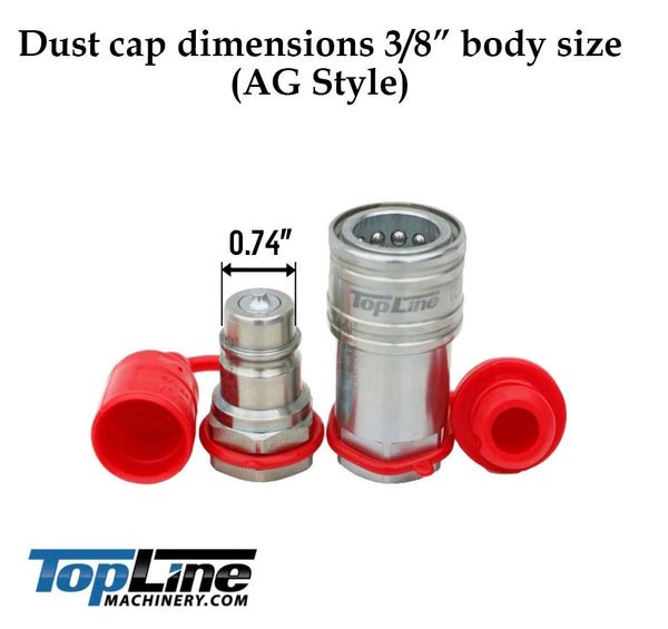 3/8" body Ag Style Dust caps for Agricultural quick couplers