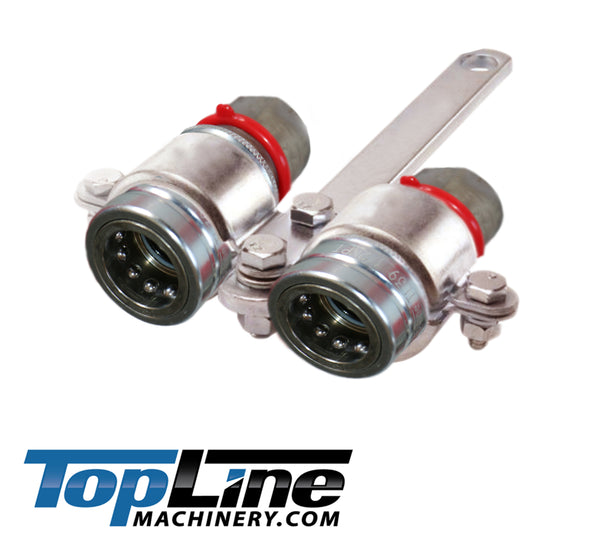 TL39 1/2" NPT Thread Ag Quick Connect Hydraulic Poppet style Coupler Easy Push/Pull Design 1/2" body size for Tractor Bobcat Skid Steer Loaders Implements
