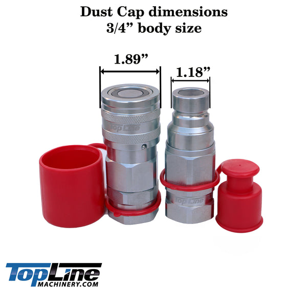 Dust cap set for 3/4" body Flat Face Hydraulic quick coupler Bobcat skid steer