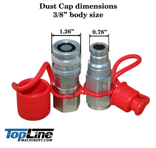 Dust cap set for 3/8" body Flat Face Hydraulic quick coupler Bobcat skid steer