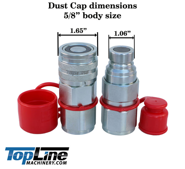 Dust cap set for 5/8" body Flat Face Hydraulic quick coupler Bobcat skid steer