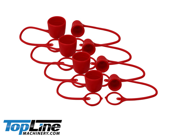 Dust cap set for Flat Face Hydraulic quick coupler Bobcat skid steer (4 Sets)