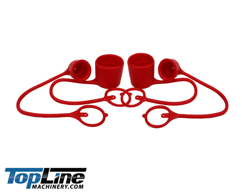 Dust cap set for Flat Face Hydraulic quick coupler Bobcat skid steer (2 Sets)