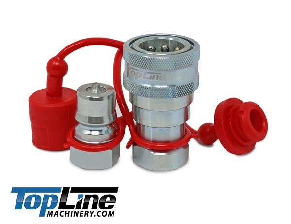 TL75 1/2" SAE Thread Quick Disconnect Hydraulic Coupler Set, 3/8″ body ISO 7241-B