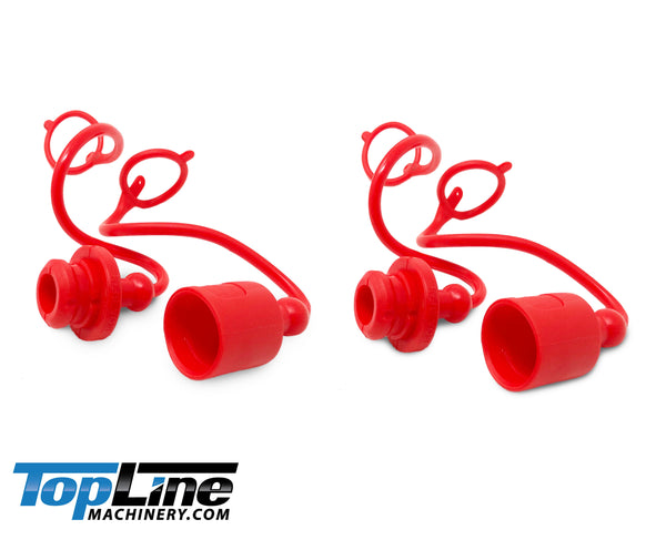 1/2" AG Style ISO 5675 (2pk) Dust Caps Cover Hydraulic quick coupler Multi Color