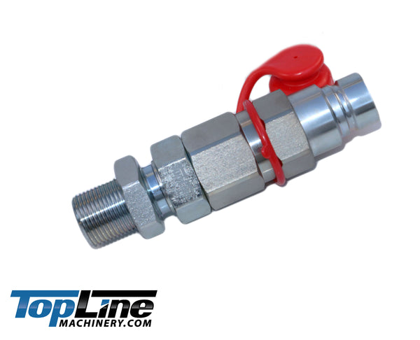 TL104-M 3/4" ORFS Thread Male Flat Face Quick Connect Hydraulic Coupler Bulkhead 1/2" body size for John Deere mini excavator