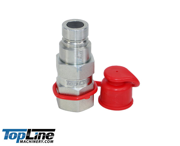 TL92-M 1/2" SAE(ORB) Thread Flat Face Quick Connect Hydraulic Male Coupler 1/2" Body Bobcat Size Skid Steer