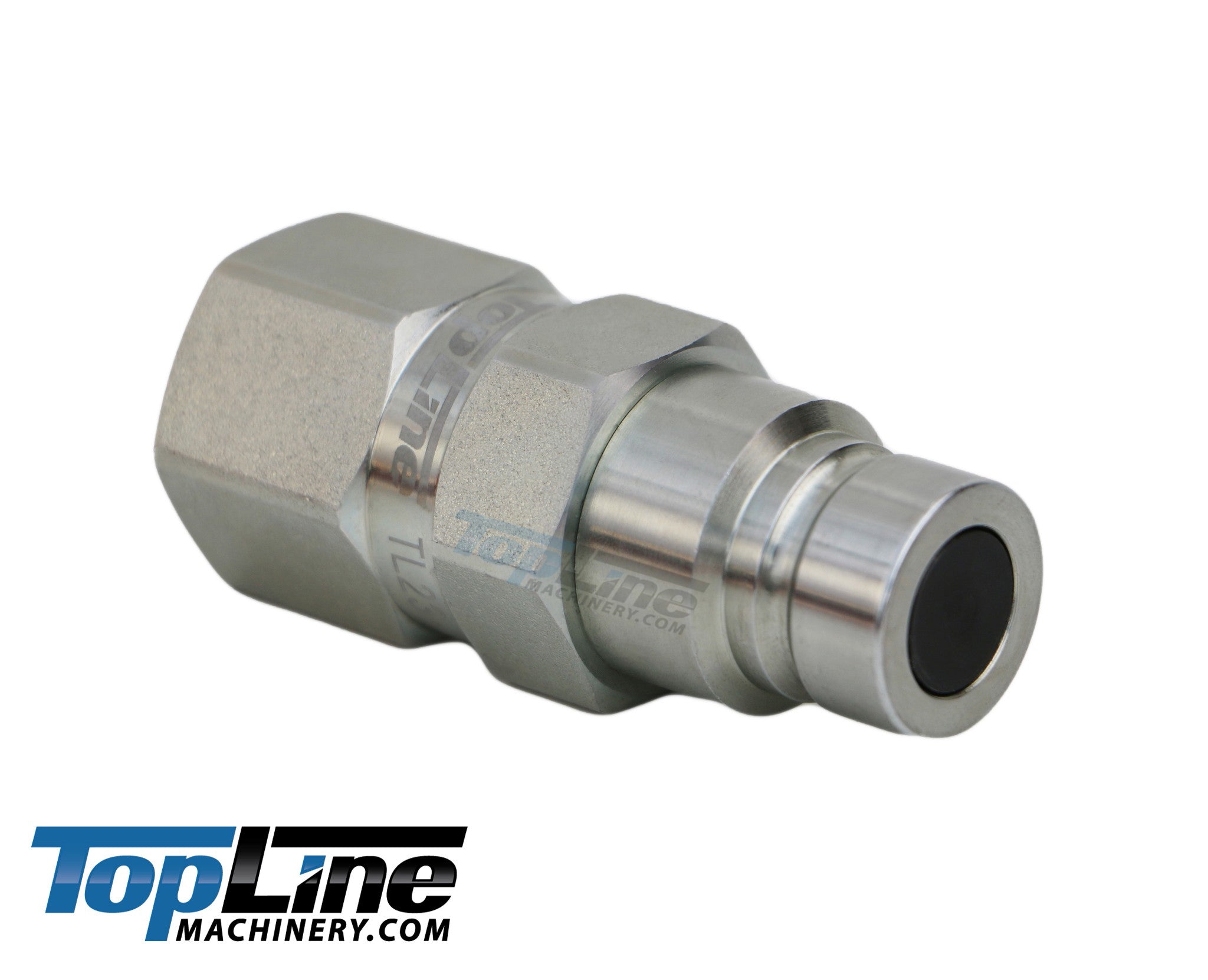 TL92-M 1/2" SAE(ORB) Thread Flat Face Quick Connect Hydraulic Male Coupler 1/2" Body Bobcat Size Skid Steer