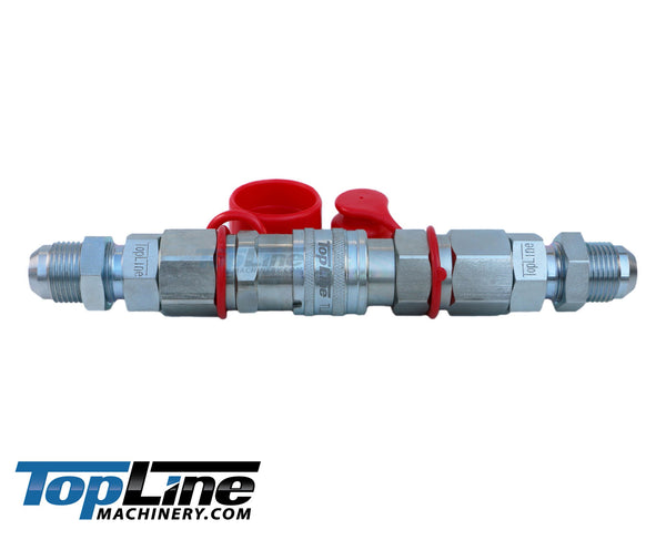 TL28 #12 JIC Thread Flat Face High Flow Quick Connect Hydraulic Coupler Bulkhead 5/8" body size for Bobcat Skid Steer Loaders