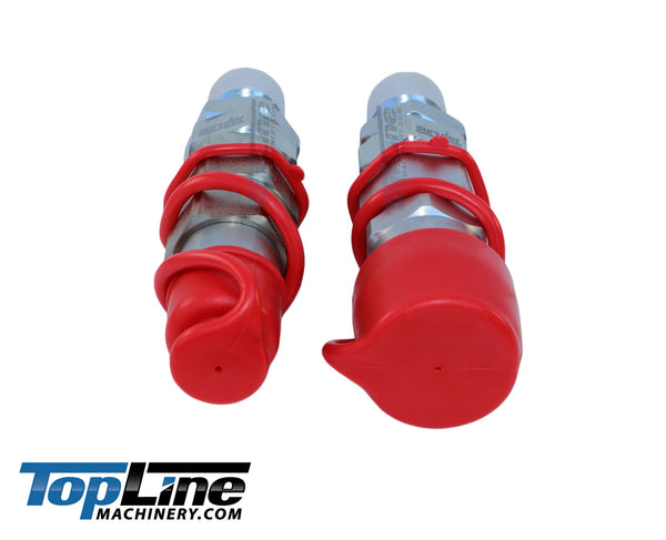 TL28 #12 JIC Thread Flat Face High Flow Quick Connect Hydraulic Coupler Bulkhead 5/8" body size for Bobcat Skid Steer Loaders