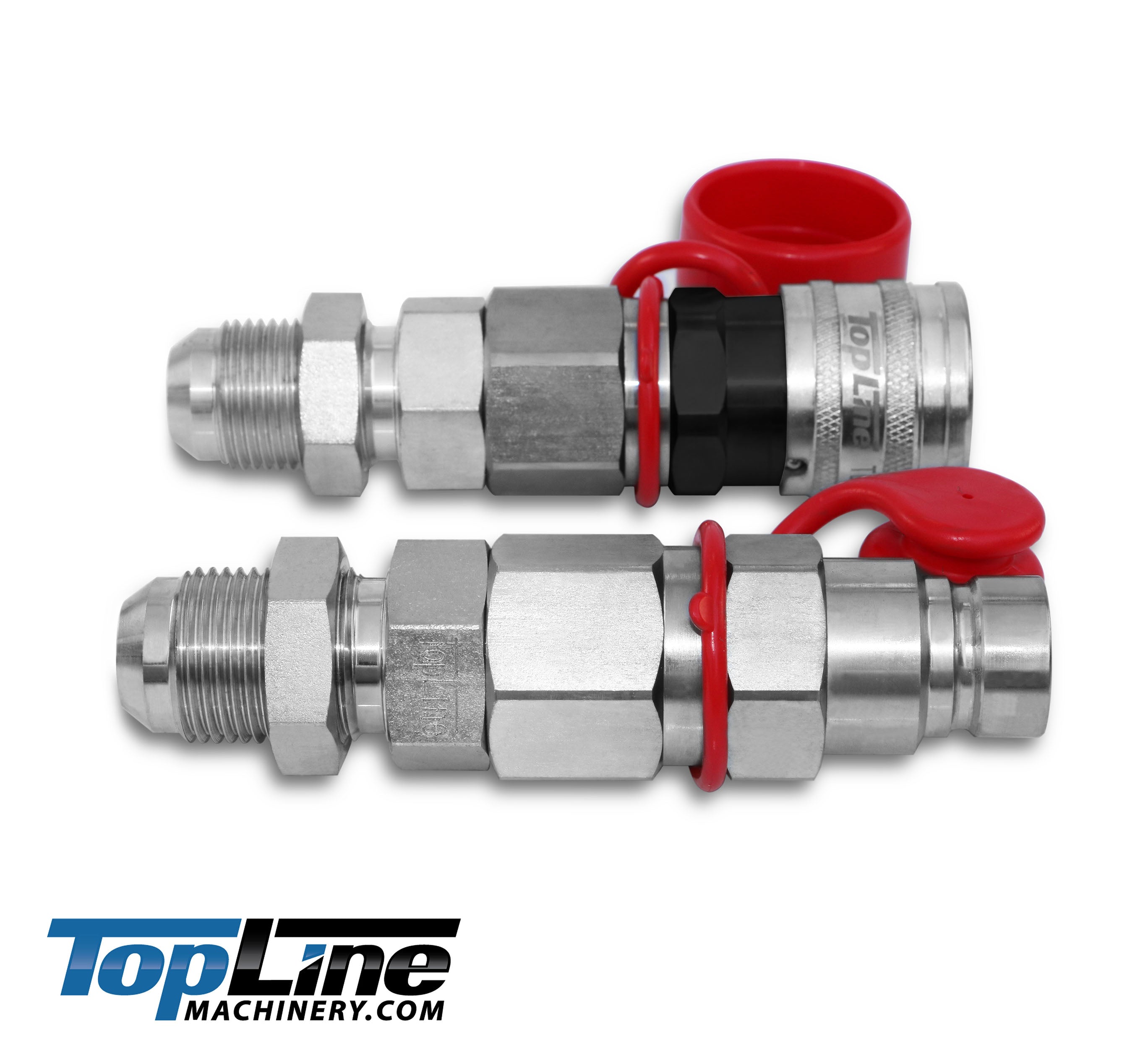 TL28 #12 JIC Thread Flat Face High Flow Quick Connect Hydraulic Coupler Bulkhead 5/8" body size for Bobcat Skid Steer Loaders