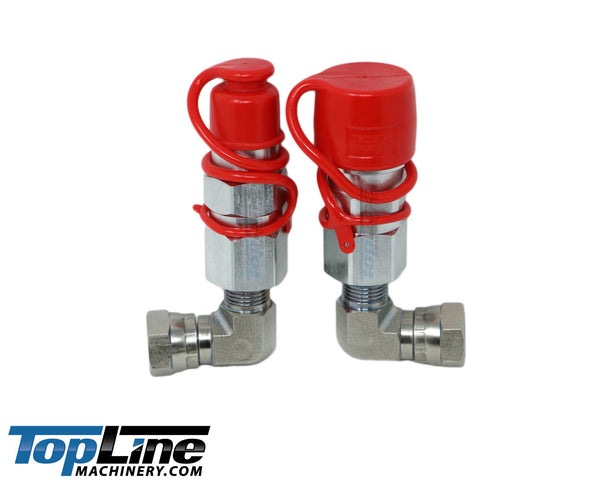 TL23E 1/2 NPT Flat Face Hydraulic Quick Coupler 1/2 body 90 deg. Elbow Bobcat