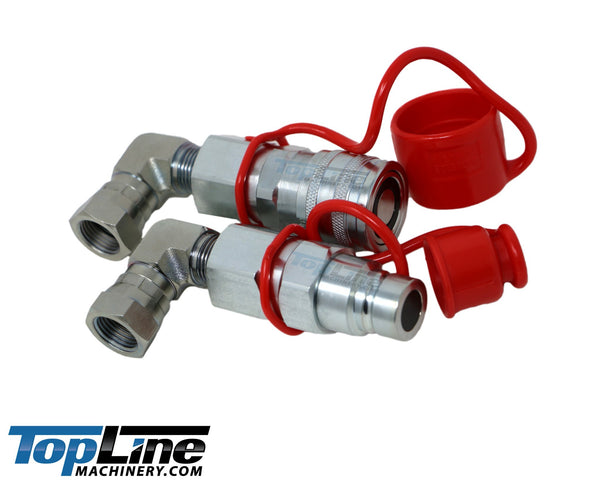TL23E 1/2 NPT Flat Face Hydraulic Quick Coupler 1/2 body 90 deg. Elbow Bobcat