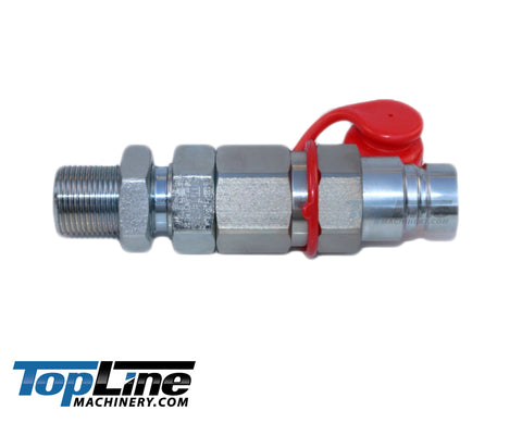 John Deere AT312876 Interchange Hydraulic Male Flat Face Quick Coupler with caps