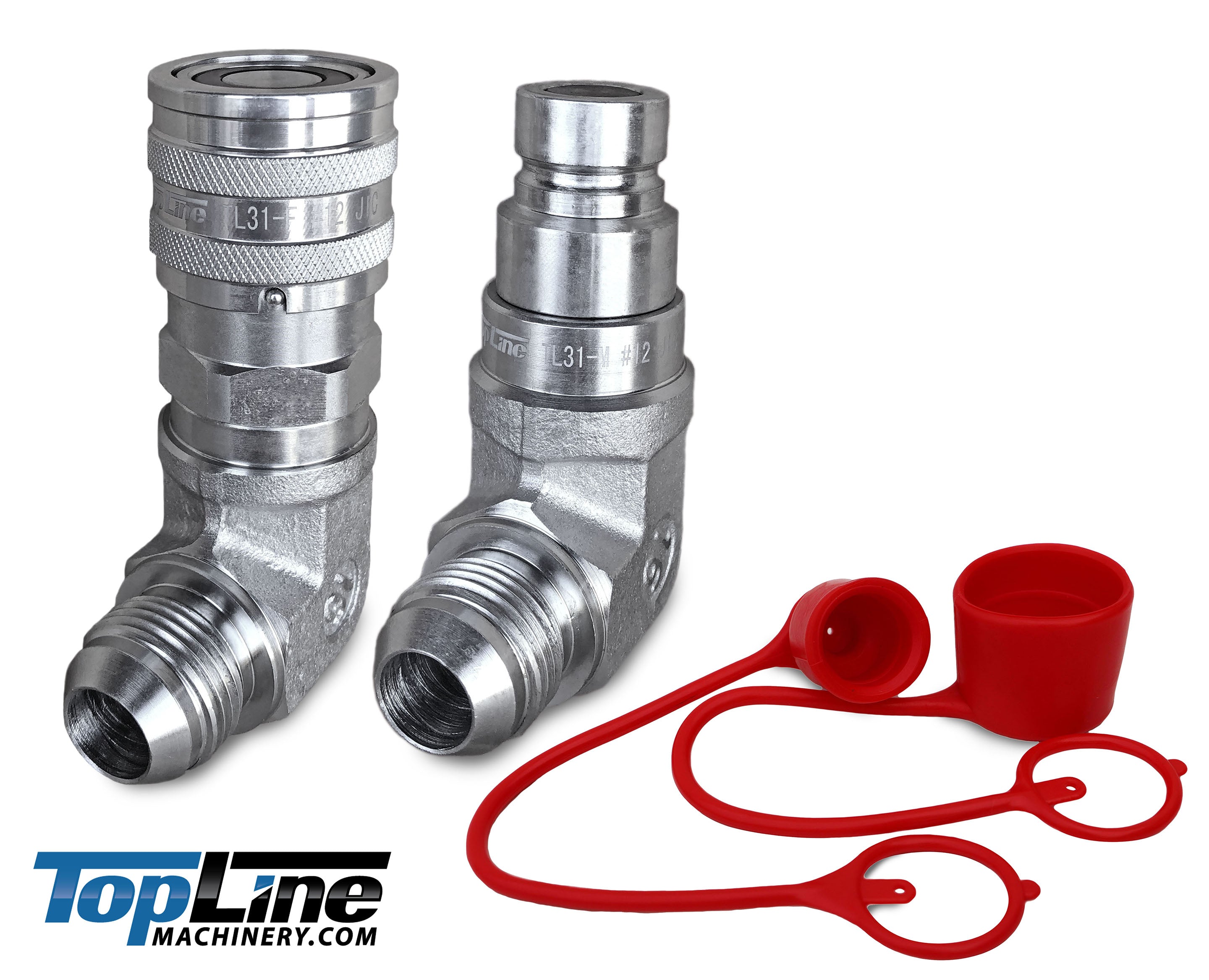 2-Piece 90 Degree A/C Quick Coupler Adapter - Converts High & Low Side Ports For Charging