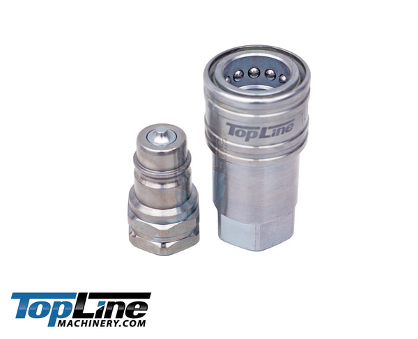 TL37 1/2" NPT Thread Ag Quick Connect Hydraulic Poppet style Coupler 1/2" body size for Tractor Bobcat Skid Steer Loaders Implements