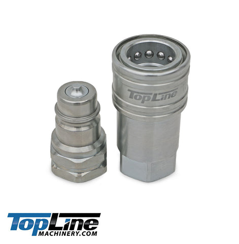 TL34 3/8" NPT Thread Hydraulic Quick Connect Coupler Set 3/8” Body Ag ISO 5675
