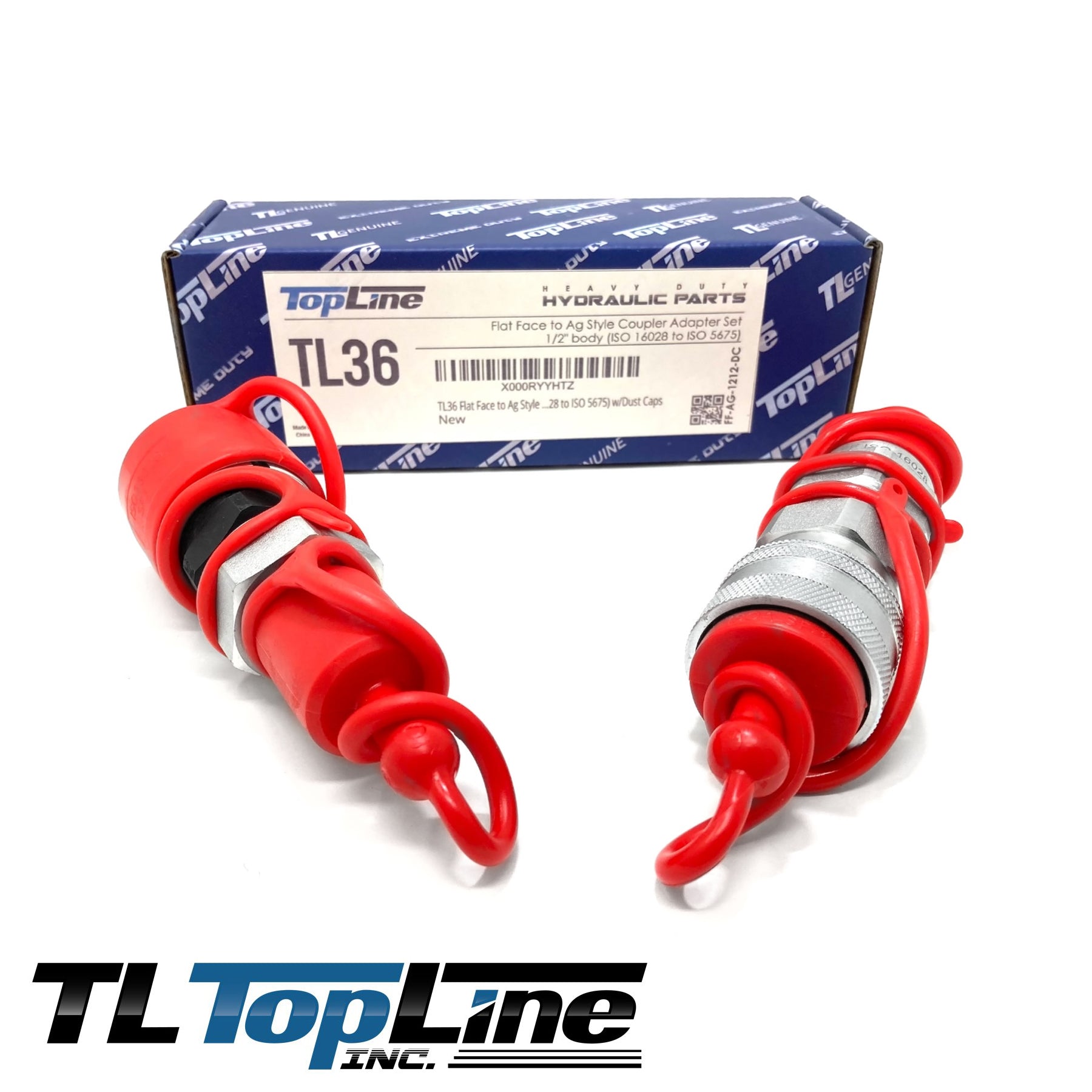 TL36 Flat Face to Ag style Quick Coupler Adapter Set 1/2