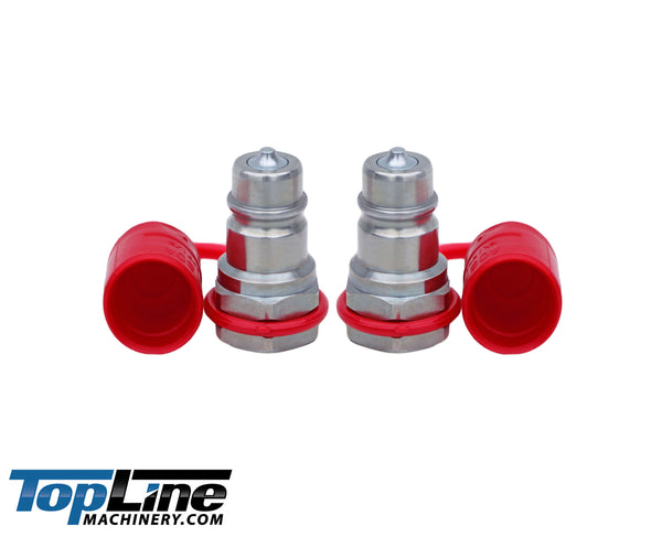TL32-M 5/8" SAE Ag Style (pk of 2) Hydraulic Quick Coupler with Poppet Valve Tractor Skid