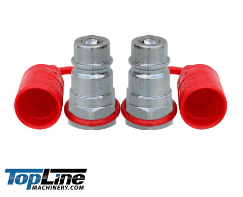 TL38-M 1/2" NPT Thread Ag Quick Connect Hydraulic Coupler Ball style 1/2" body size for Tractor Bobcat Skid Steer Loaders Implements ( pack of 2 )