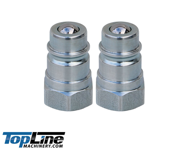 TL38-M 1/2" NPT Thread Ag Quick Connect Hydraulic Coupler Ball style 1/2" body size for Tractor Bobcat Skid Steer Loaders Implements ( pack of 2 )