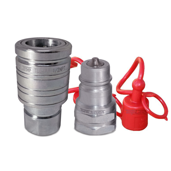 Push pull AG Style hydraulic quick connect coupler
