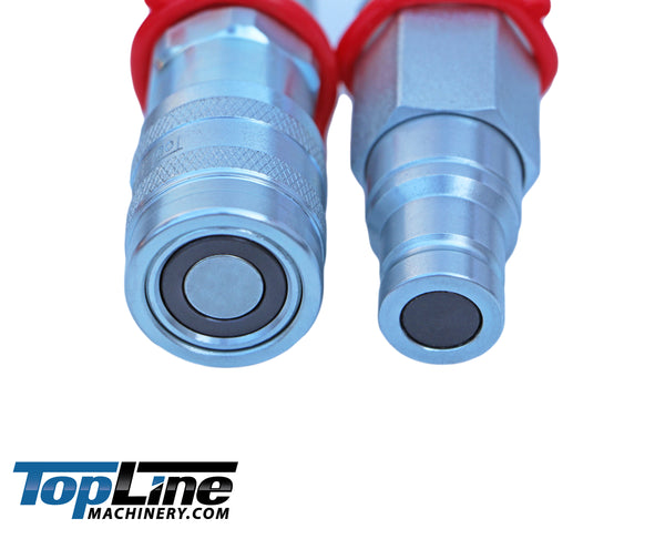 TL41 3/8" NPT Thread Flat Face Quick Connect Hydraulic Couplers 3/8" body size for Bobcat Skid Steer Loaders