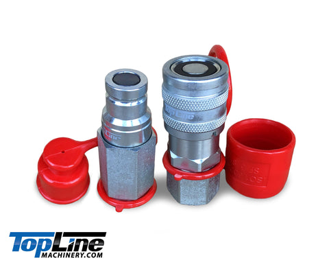  1/2 NPT Thread 3/8 body size Flat Face Quick Connect Hydraulic Couplers