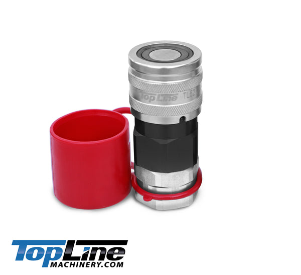 TL52-F 3/4" NPT Thread Female Flat Face High Flow Quick Connect Hydraulic Coupler 3/4" body size for Bobcat Skid Steer Loaders