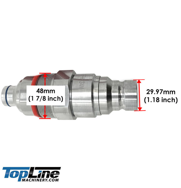 3/4 High Flow Cartridge Coupler 4FH12 hydraulic coupler