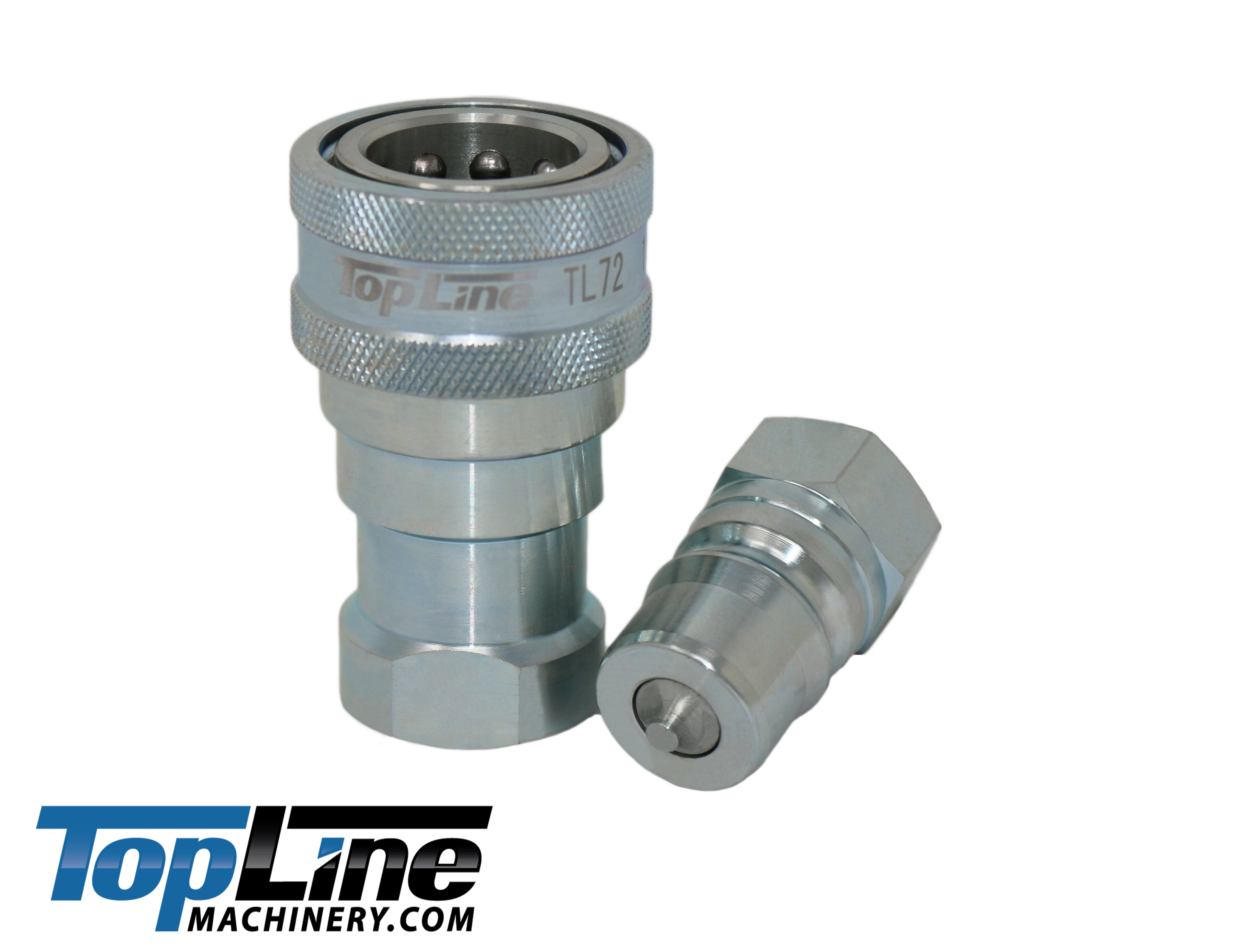 TL72 1/2" NPT Thread ISO 7241-B Hydraulic Quick Coupler Set 1/2" body Poppet Valve