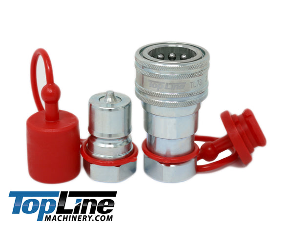 TL73 3/4" NPT Thread ISO 7241-B Hydraulic Coupler Set  3/4 body Poppet Valve