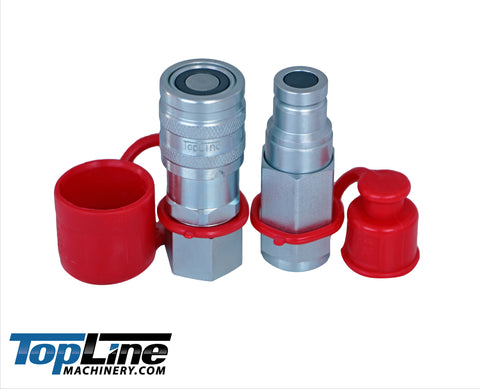 TL41 3/8" NPT Thread Flat Face Quick Connect Hydraulic Couplers 3/8" body size for Bobcat Skid Steer Loaders