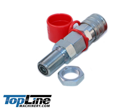 TL104-F 3/4" ORFS Thread Female Flat Face Quick Connect Hydraulic Coupler Bulkhead 1/2" body size for John Deere mini excavator