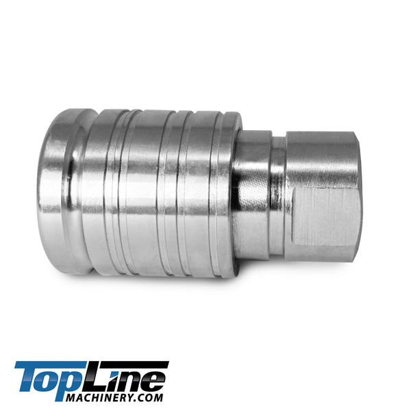 TL39 1/2" NPT Thread Ag Quick Connect Hydraulic Poppet style Coupler Easy Push/Pull Design 1/2" body size for Tractor Bobcat Skid Steer Loaders Implements