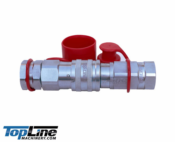 TL50-M 1" NPT Thread Male Flat Face High Flow Quick Connect Hydraulic Coupler 3/4" body size for Bobcat Skid Steer Loaders